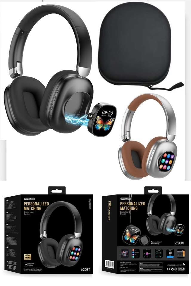 🎧 Casque Bluetooth Intelligent avec Écran Tactile – L’innovation au bout des oreilles !