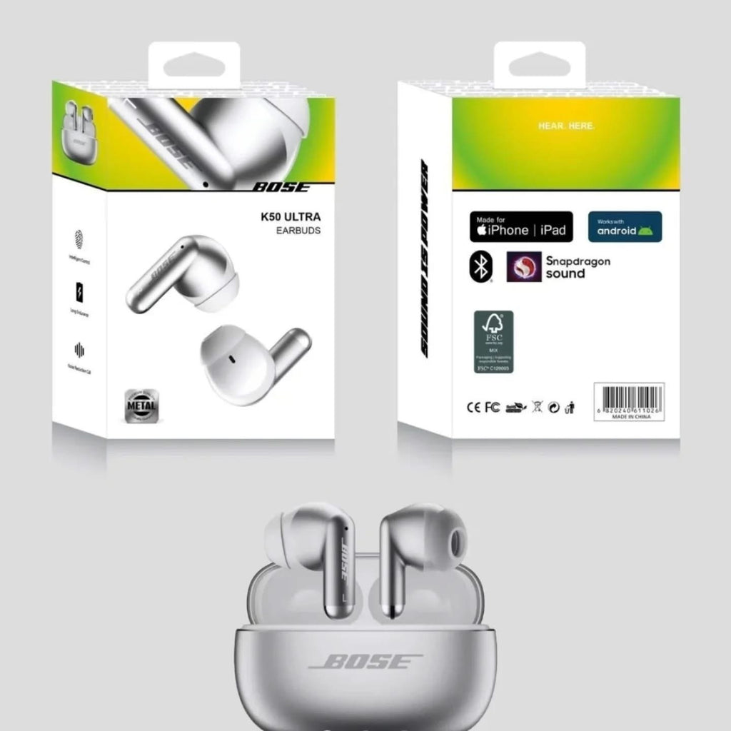 🎧 Bose K50 Ultra Earbuds – Puissance sonore & élégance premium