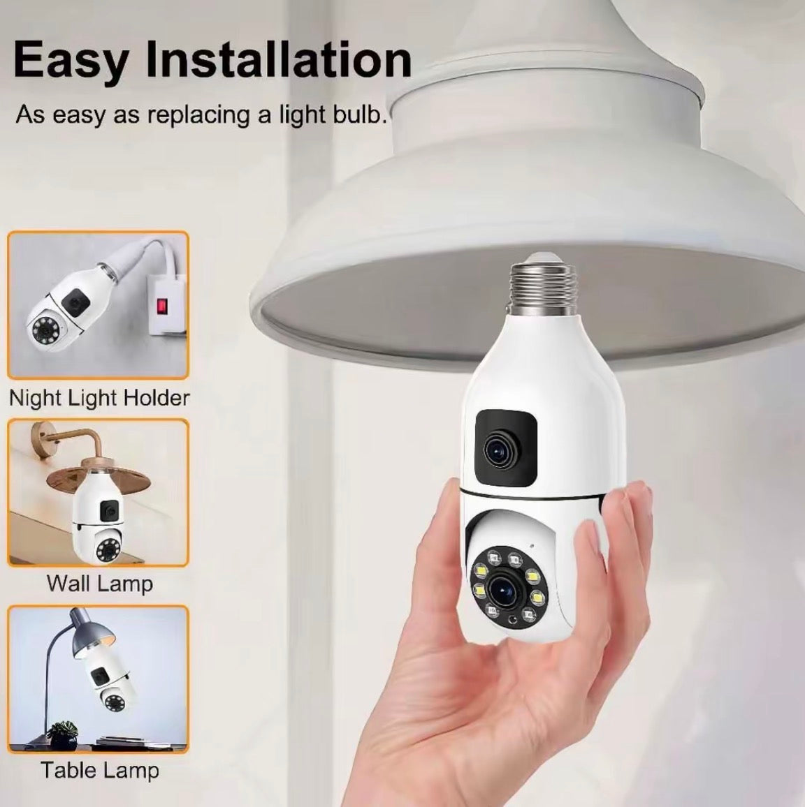 📹 Caméra Ampoule WiFi E27 MAX – Sécurité intelligente et discrète 💡