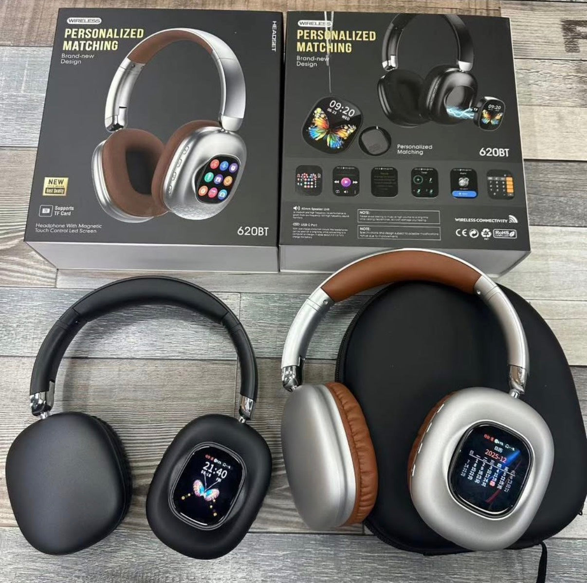 🎧 Casque Bluetooth Intelligent avec Écran Tactile – L’innovation au bout des oreilles !